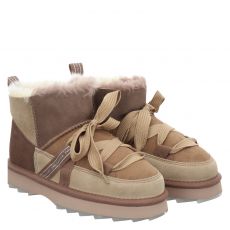  Emu, Blurred Micro Patchwork, Nubukleder-Chelsea in braun für Damen
