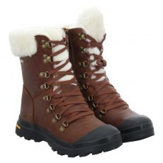  Emu, Buller, Fettleder-Schnürstiefel in braun für Damen