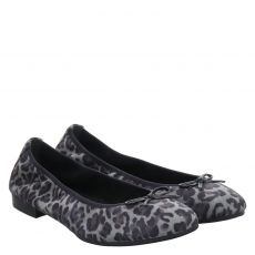  Tamaris, Woms Ballerina, Veloursleder-Ballerina in grau für Damen