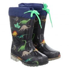  Lico, Power Blinky, Gummi (synth.)-Regenstiefel in blau für Kinder