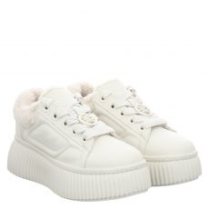  Karl Lagerfeld, Kreeper Lo Embro Lace, Glattleder-Sneaker in offwhite für Damen