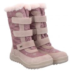  Imac, Rot, Veloursleder-Winterstiefel in rosa für Kinder