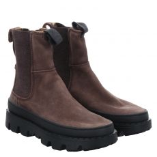  Satorisan, Unalome Elastics Premium, Veloursleder-Chelsea in braun für Damen