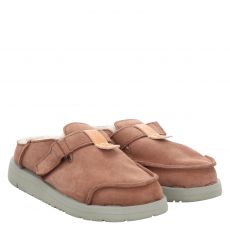 Satorisan, Uwabaki Clog Suede, Veloursleder-Pantolette in rosa für Damen