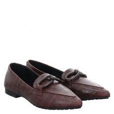  Black Rose klassischer Glattleder-Slipper in braun für Damen