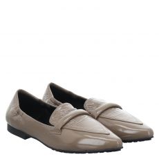  Black Rose, Beige, klassischer Lackleder-Slipper in taupe für Damen