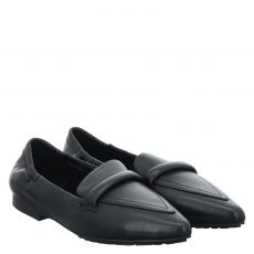  Black Rose klassischer Glattleder-Slipper in schwarz für Damen