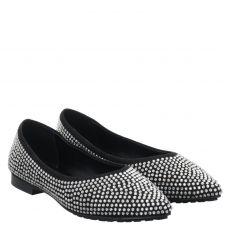  Black Rose Veloursleder-Ballerina in schwarz für Damen