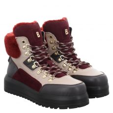  Bogner Schuhe, Antwerp L 24, Glattleder-Schnürstiefel in rot für Damen