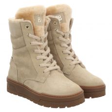  Bogner Schuhe, Calgary S 1, Veloursleder-Schnürstiefel in beige für Damen