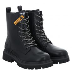  Dockers Glattleder-Winterstiefel in schwarz für Kinder