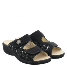  Belvida Veloursleder-Hausschuh in schwarz für Damen