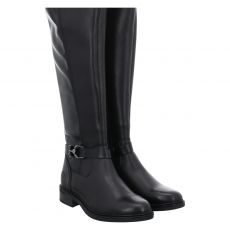  Remonte, Stiefelette, hoher Glattleder-Stiefel in schwarz für Damen