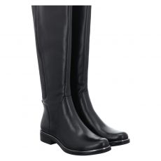  Caprice, Weite G/stretch-schaft, hoher Glattleder-Stiefel in schwarz für Damen