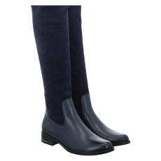  Caprice, Stretch-schaft, hoher Veloursleder-Stiefel in blau für Damen