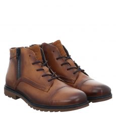  Bugatti, Vittore, Glattleder-Schnürstiefel in braun für Herren