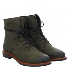  Schuhengel, Iris, Veloursleder-Schnürstiefel in khaki für Damen