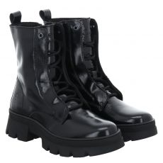  Schuhengel, Gates, Lackleder-Schnürstiefel in schwarz für Damen