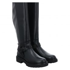  Marco Tozzi, Stetchschaft, hoher Kunstleder-Stiefel in schwarz für Damen