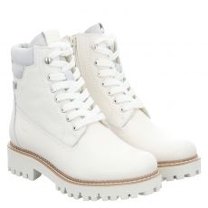 Tamaris, Primaloft, Glattleder-Schnürstiefel in weiß für Damen