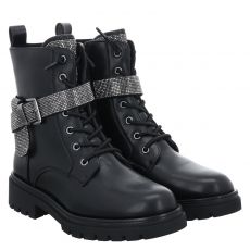  Marco Tozzi, Women Boots, Kunstleder-Schnürstiefel in schwarz für Damen