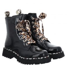  2go Lackleder-Schnürstiefel in schwarz für Damen