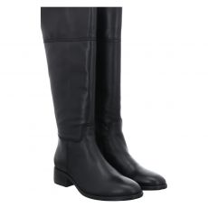  Schuhengel, Laura Black Schaft S/m, hoher Glattleder-Stiefel in schwarz für Damen