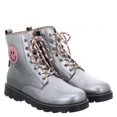  Schuhengel Glattleder-Winterstiefel in silber für Kinder