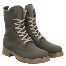  Schuhengel Veloursleder-Winterstiefel in grün für Kinder