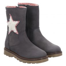  Schuhengel Veloursleder-Winterstiefel in grau für Kinder