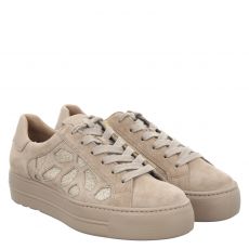  Paul Green, 0078-5479-018, Veloursleder-Sneaker in taupe für Damen