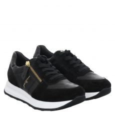  Paul Green, 0078-5444-008/sneaker, Veloursleder-Sneaker in schwarz für Damen