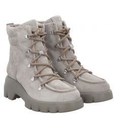  Paul Green, 0078-8237-018, Veloursleder-Schnürstiefel in taupe für Damen