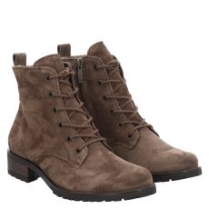  Paul Green, 0078-8280-008, Veloursleder-Schnürstiefel in braun für Damen