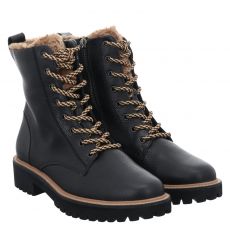 Paul Green, 0078-8175-018/schnürstiefelett, Glattleder-Schnürstiefel in schwarz für Damen