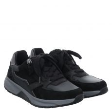  Rollingsoft, Rolling Soft, Glattleder-Sneaker in schwarz für Damen