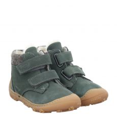  Ricosta, Nico W, Veloursleder-Lauflernschuh in grün für Kinder