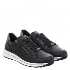  Ara, Osaka, Glattleder-Sneaker in schwarz für Damen