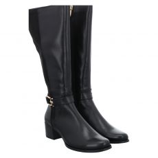  Regarde Le Ciel, Strechtschaft, hoher Glattleder-Stiefel in schwarz für Damen