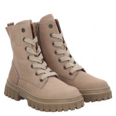  Gabor Nubukleder-Schnürstiefel in beige für Damen