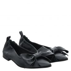  Nude Of Scandinavia, Zoe, Glattleder-Ballerina in schwarz für Damen