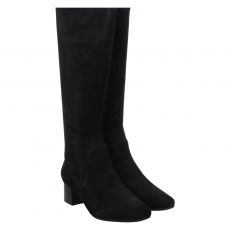  Peter Kaiser, Strech Schaft, hoher Nubukleder-Stiefel in schwarz für Damen