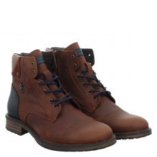  Hold Fettleder-Schnürstiefel in braun für Herren