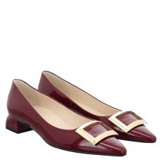  Högl, Rot, Lackleder-Pumps in bordeaux für Damen
