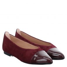  Unisa, Rot, Veloursleder-Ballerina in bordeaux für Damen