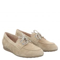  Paul Green, 0078-1136-008/schnürer, Veloursleder-Mokassin in beige für Damen