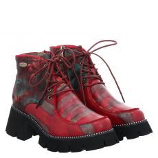  Laura Vita Glattleder-Schnürstiefel in rot für Damen
