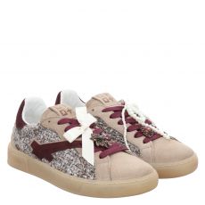  Gio+, Beige, Veloursleder-Sneaker in taupe für Damen