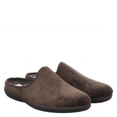  Herrmann Textil-Hausschuh in braun für Herren