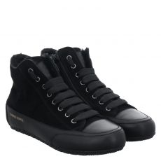  Candice Cooper, Plus Fur, Veloursleder-Sneaker in schwarz für Damen